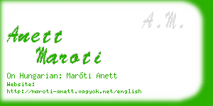 anett maroti business card